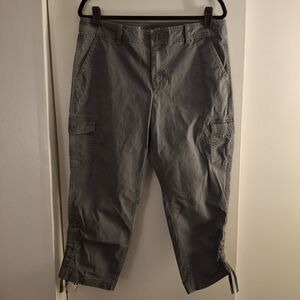 Eddie Bauer Women's Charcoal Cargo Capris Pants